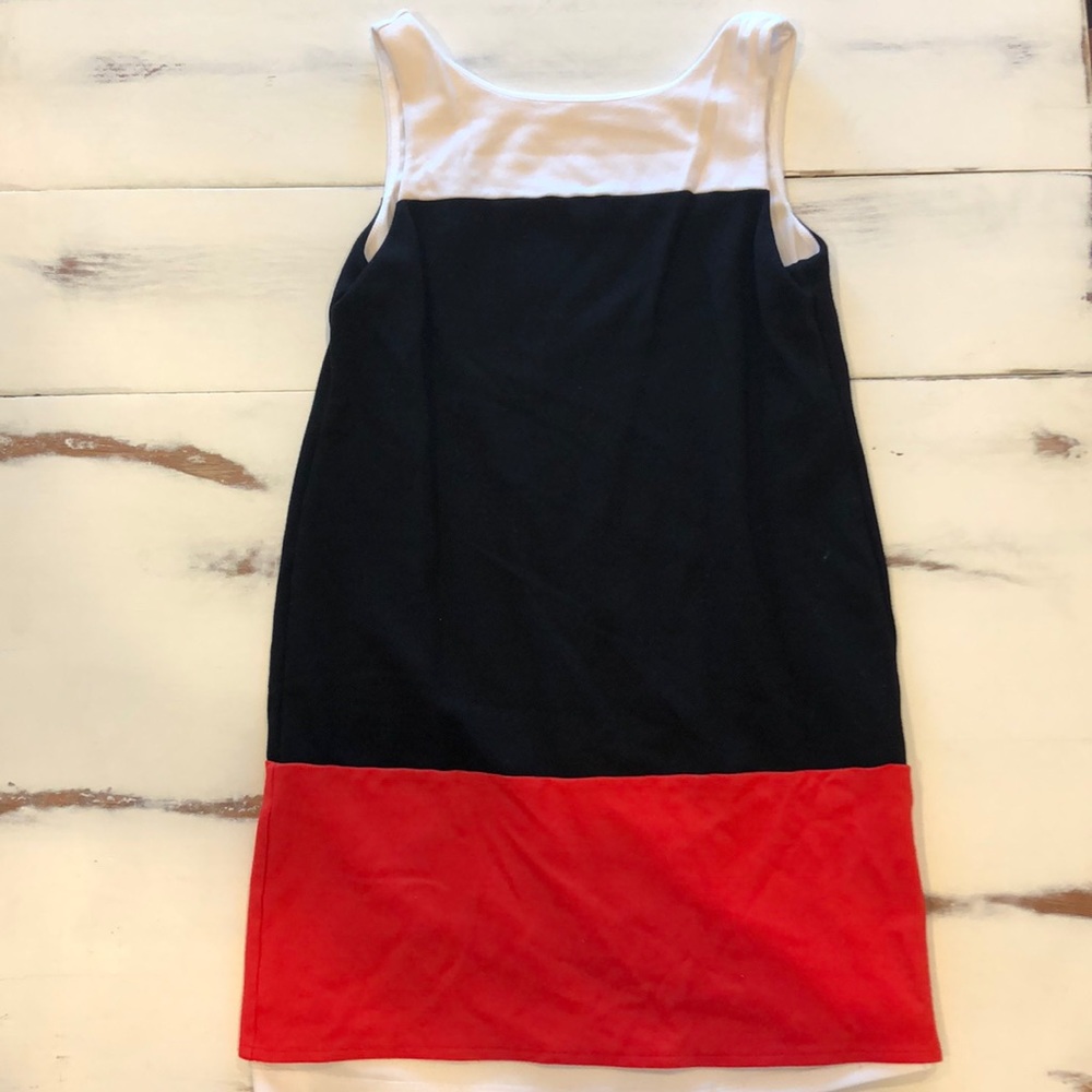 Red, Black, & White Dress